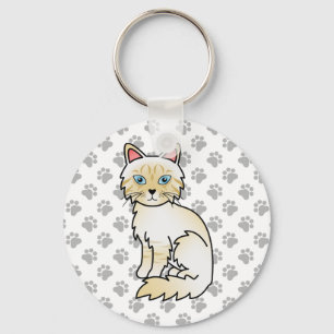 Chaveiro Creme Point Tabby Birman / Ragdoll Cat Drake