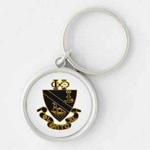 Chaveiro Crest da Phi Chi Theta   Dourado e Preto