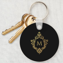 Crest Vintage Elegante Dourado Falso Monograma Pre