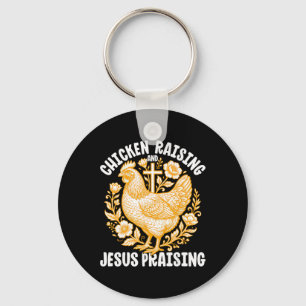 Chaveiro Criação de Frango Jesus Louvando Galo Cristão F