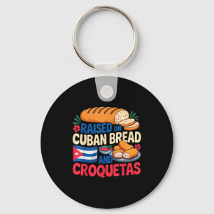 Chaveiro Criado No Pão Cubano E Croquetas Bandeira Da Cuba