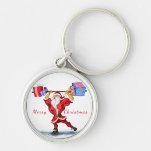 Chaveiro Criador de Porcos Papai Noel com presentes de Nata