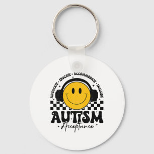 Chaveiro Crianças Autismo Consciência Aceitação Sorriso Fac