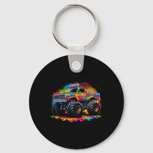 Chaveiro Crianças Autismo Quebra-cabeça Monster Truck Autis
