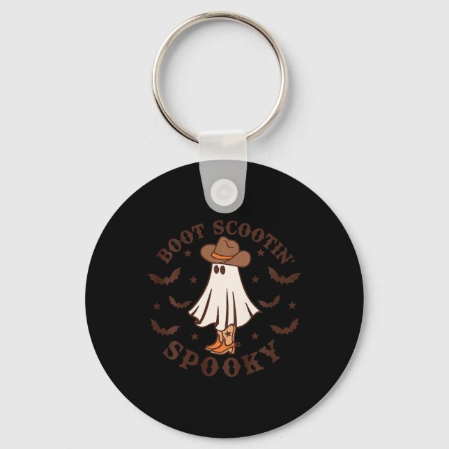 Chaveiro Crianças Boot Scootin Spookin Western Halloween Re (Frente)