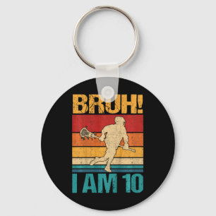 Chaveiro Crianças Bruh Eu Sou 10 Lacrosse 10º Aniversário 1