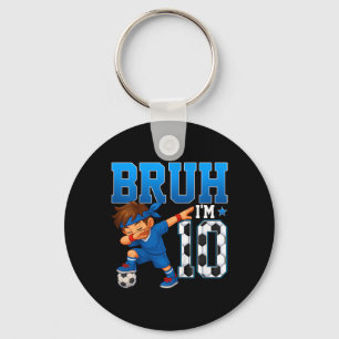 Chaveiro Crianças Bruh Eu Tenho 10 Futebol 10º Aniversário
