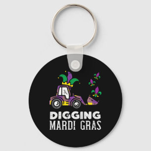 Chaveiro Crianças Cavando Carruagens Mardi Gras Bulldozer