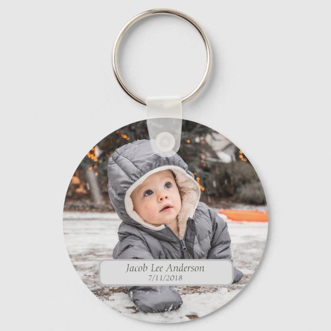 Chaveiro Crianças Cuecas Simples e Modernas Foto do Bebê (Frente)