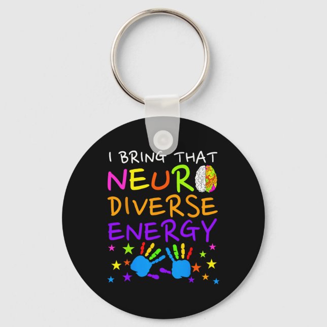 Chaveiro Crianças da Neurodiversidade Meninos Autismo Sensi (Frente)