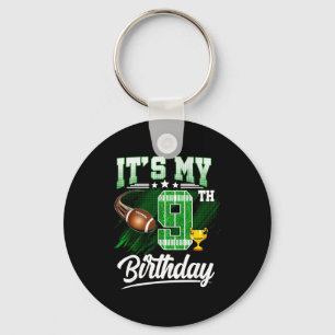 Chaveiro Crianças de 9 anos É meu 9º aniversário Tema de fu