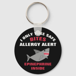 Chaveiro Crianças de Tubarão Alérgico com Comida Múltipla P