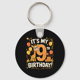 Chaveiro Crianças, é a minha nona feliz girafa de aniversár