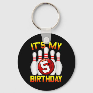 Chaveiro Crianças É minha Boliche de aniversário de 5 5 ano