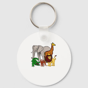 Chaveiro Crianças Elefante Girafa Meninas Lion Zoo Alligat