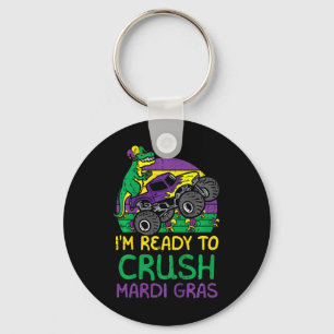 Chaveiro Crianças Esmagam Mardi Gras Dino Monster Truck Fun