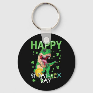 Chaveiro Crianças Feliz Dia de São Patrício T-rex Dinossaur
