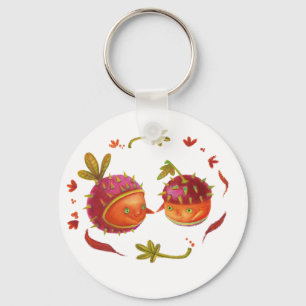 Chaveiro crianças florais bonitas