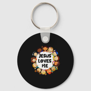 Chaveiro Crianças Jesus Me Ama Fofo Fé Cristã Menina Menino