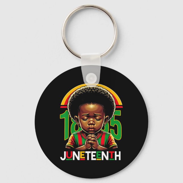 Chaveiro Crianças Juneteenth Príncipe 1865 Mês da História  (Frente)