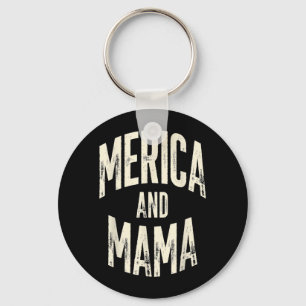 Chaveiro Crianças Merica e Mamãe Divertido Patriótico Mãe O