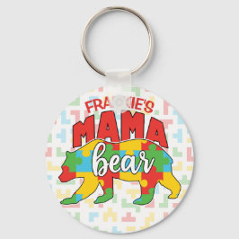 Chaveiro Crianças Personalizadas NOME Mama Urso Autismo Sen