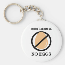 Chaveiro Crianças Sem Ovos Alerta de Alergia Personalizado