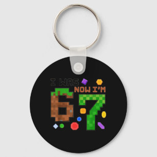 Chaveiro Crianças tinha 6 7 Menino 6 7 Aniversário Pixel Fe