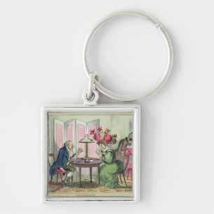 Chaveiro Cribbage, publicado por Thomas McLean, Londres