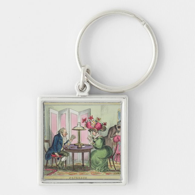 Chaveiro Cribbage, publicado por Thomas McLean, Londres (Frente)