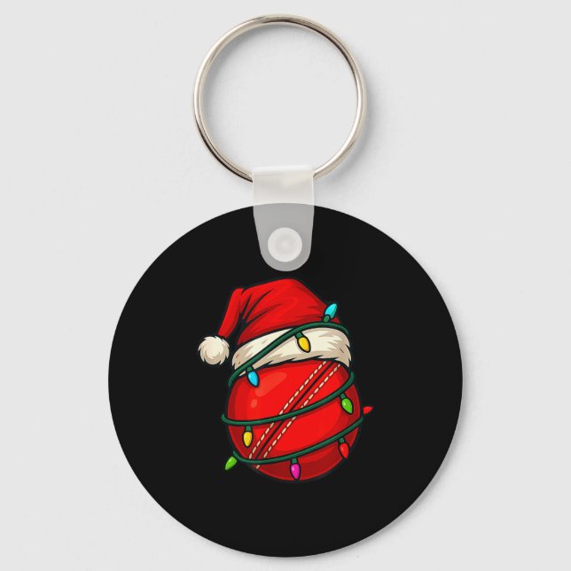 Chaveiro Cricket Ball With Santa Hat Funny Christmas Xmas G (Frente)
