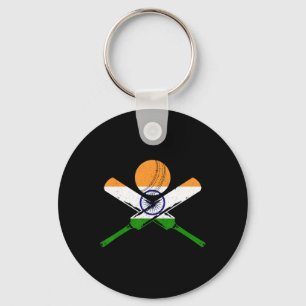 Chaveiro Cricket Índia Bandeira Indiana Vintage Críquete