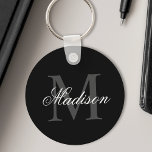 Chaveiro Crie seu nome personalizado Monograma Caligrafia P<br><div class="desc">Crie seu próprio chaveiro personalizado com seu nome personalizado e seu monograma. Para editar este modelo de design,  basta editar os campos de texto como mostrado acima. Você pode adicionar mais texto ou imagens,  personalizar fontes e cores facilmente. Trate-se ou faça o presente perfeito para a família e amigos!</div>