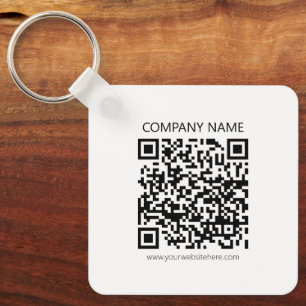Chaveiro Crie seu próprio código QR   Preto e Branco