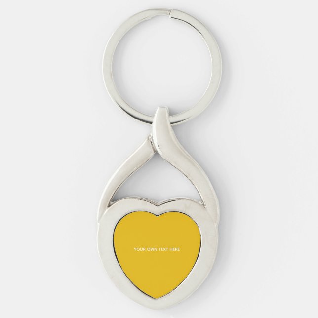 Chaveiro Crie Seu Próprio Design Amarelo Personalizado (Frente)