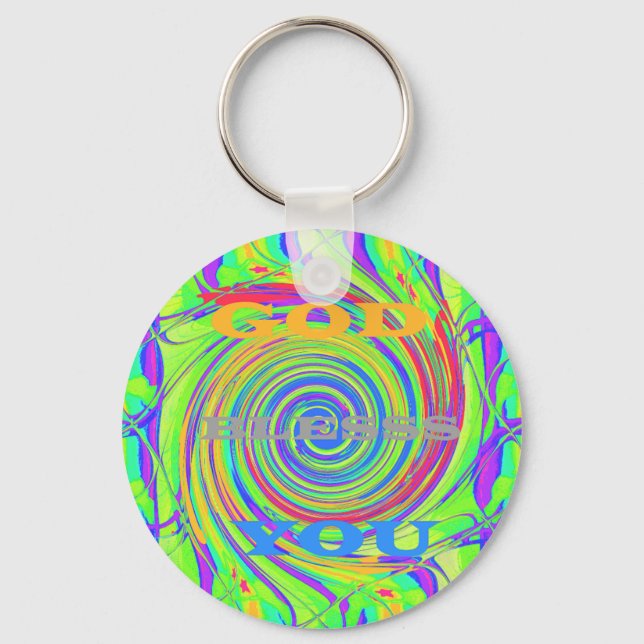 Chaveiro Crie seu próprio Deus abençoe seu texto inspirador (Frente)