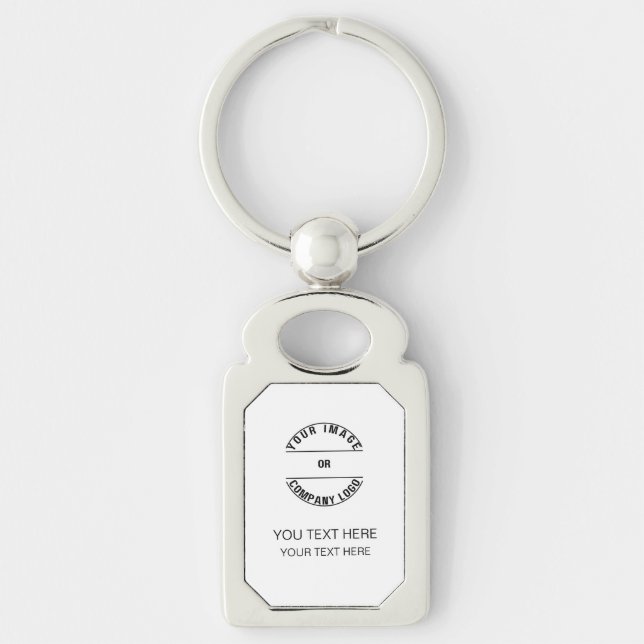 Chaveiro Crie seu próprio modelo personalizado em branco (Frente)