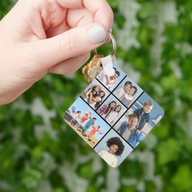 Chaveiro Crie sua própria colagem de fotos 7 (Mão)