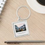 Chaveiro Crie Sua Própria Foto De Cotação Personalizada<br><div class="desc">Crie sua própria citação personalizada e chaveiro de fotos personalizadas. Apresenta uma das suas imagens e texto favoritos na tipografia moderna minimalista.</div>
