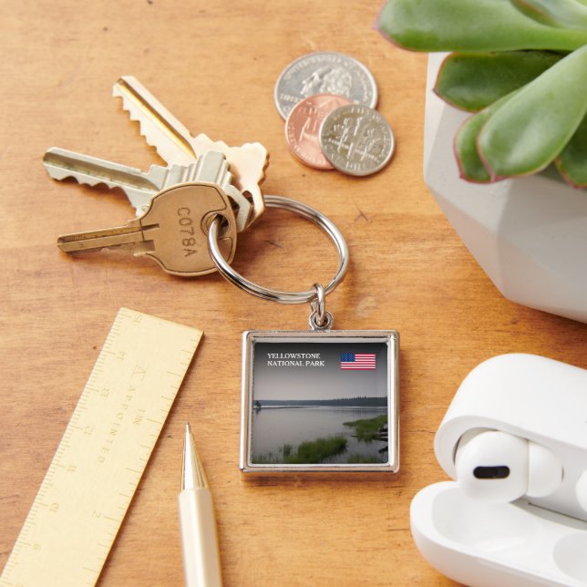 Chaveiro Crie sua própria foto de viagem de souvenir dos EU (Mesa)