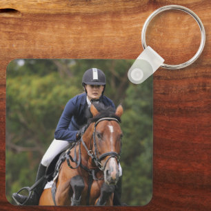 Chaveiro Crie Sua Própria Foto Equestre de Cavalo Personali