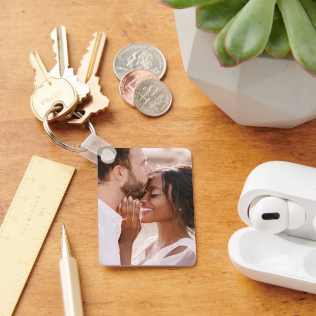 Chaveiro Crie Sua Própria Foto Personalizada Moderna Imagem (Mesa)