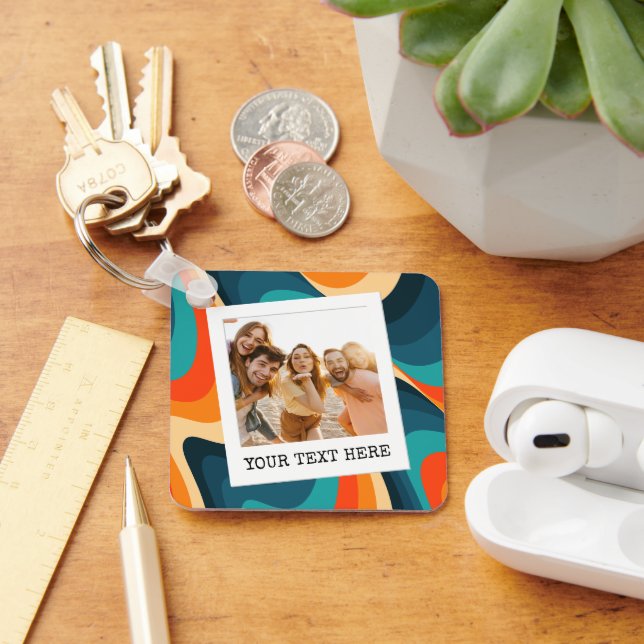 Chaveiro Crie sua própria foto retrorativa (Mesa)