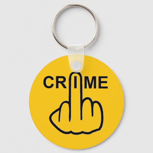 Chaveiro Criminalidade em Cadeia-Chave É Criminosa (Frente)
