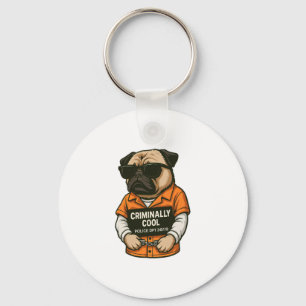 Chaveiro Criminalmente Legal Pug � Design Funny Mugshot De 