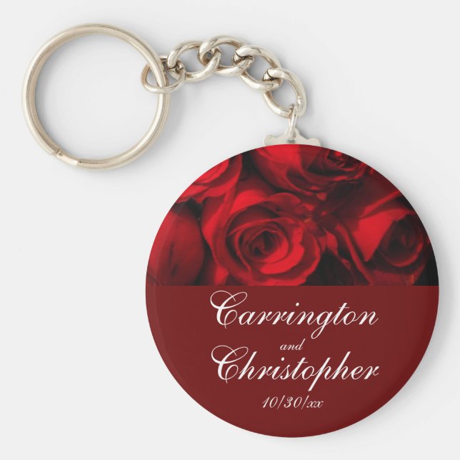 Chaveiro "Crimson Rose Bouquet" - Personalizado [a] (Frente)