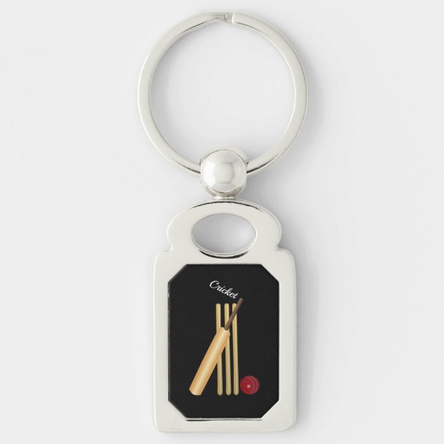 Chaveiro Críquete - Wicket, Bat and Ball (Frente)