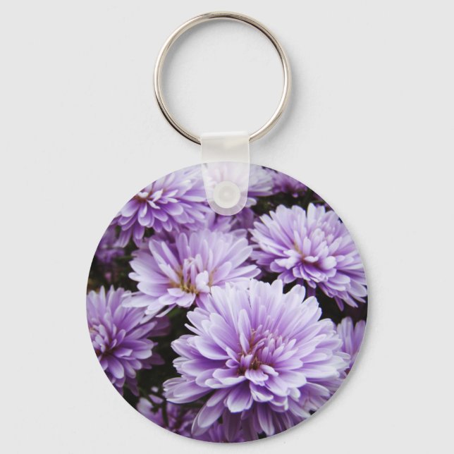 Chaveiro Crisântemo de Perigo Roxo (Frente)