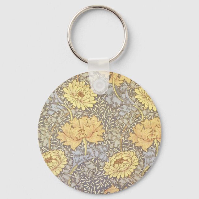 Chaveiro Crisântemo Flor de Mãe de William Morris (Frente)