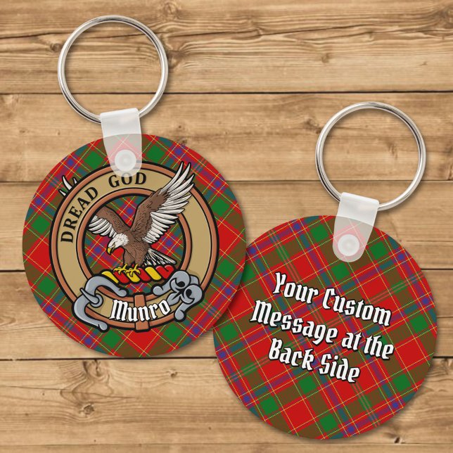 Chaveiro Crista do Clã Munro sobre Tartan (Criador carregado)